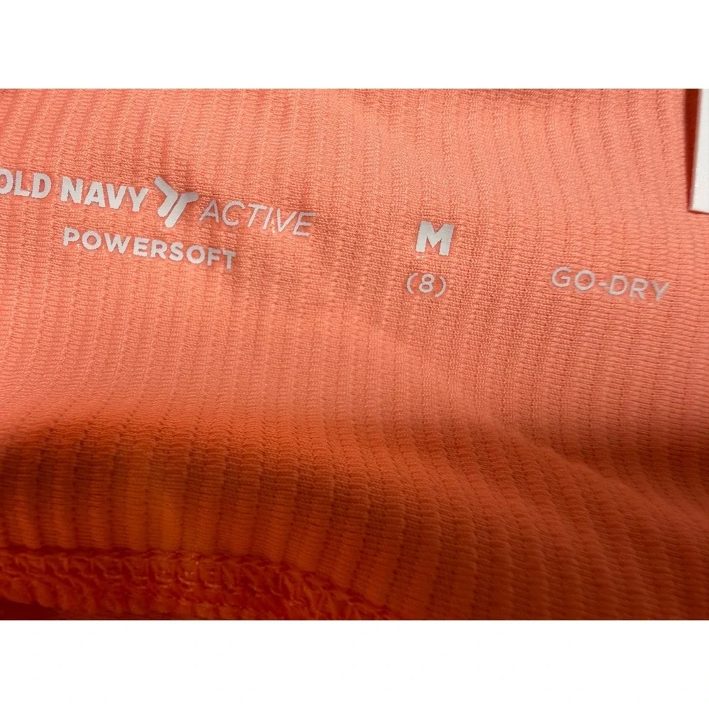 Old Navy Girls Powersoft Ribbed High-Rise Leggings M 8 Coral Go-Dry Active New